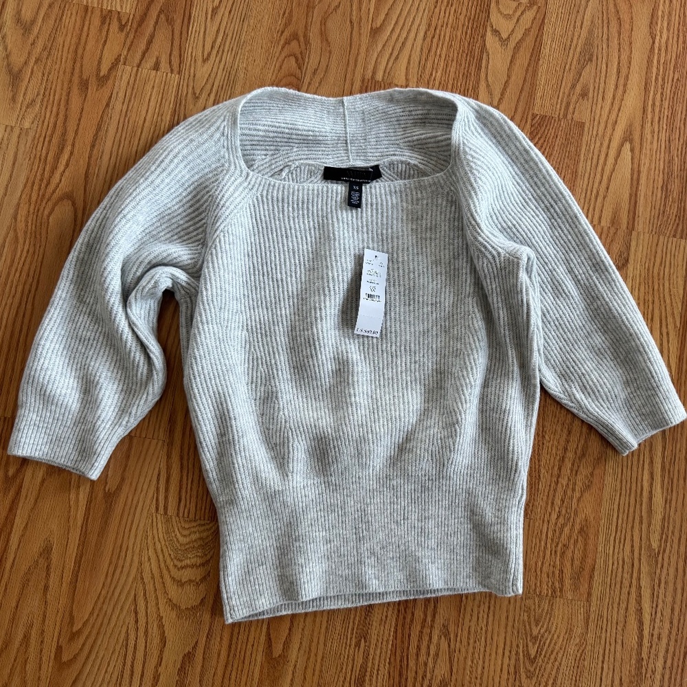 WHBM Ribbed Raglan Fitted Sweater